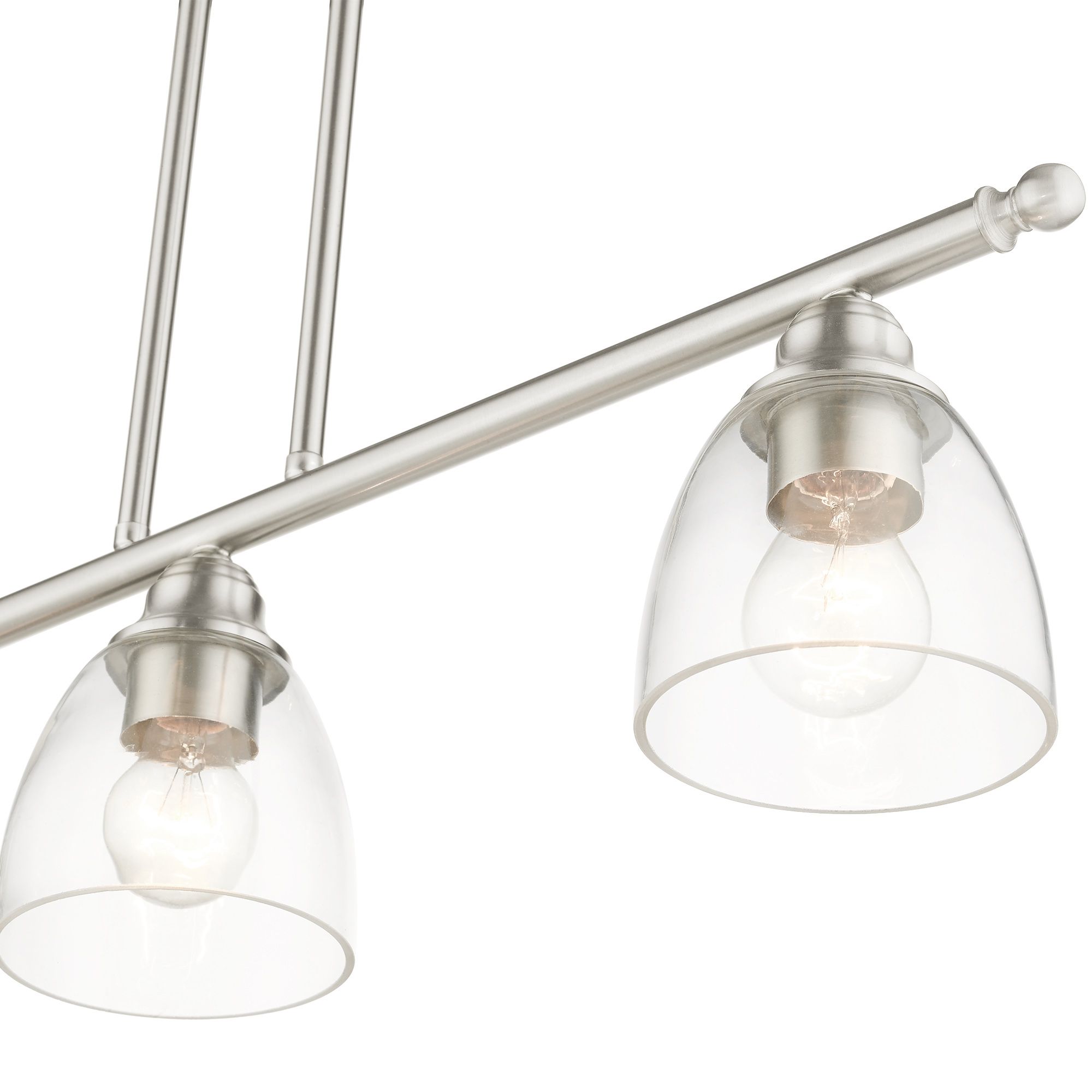 Montgomery 30" Wide Brushed Nickel 3-Light Linear Pendant