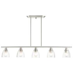 Montgomery 42" Wide Brushed Nickel 5-Light Island Chandelier