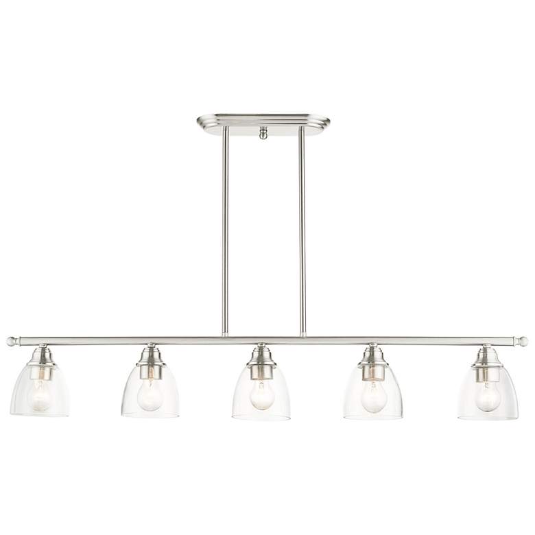 Image 7 Montgomery 42" Wide Brushed Nickel 5-Light Island Chandelier more views