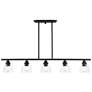 2_Montgomery 45" Wide Black 5-Light Linear Chandelier