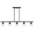 Montgomery 45" Wide Black 5-Light Linear Chandelier