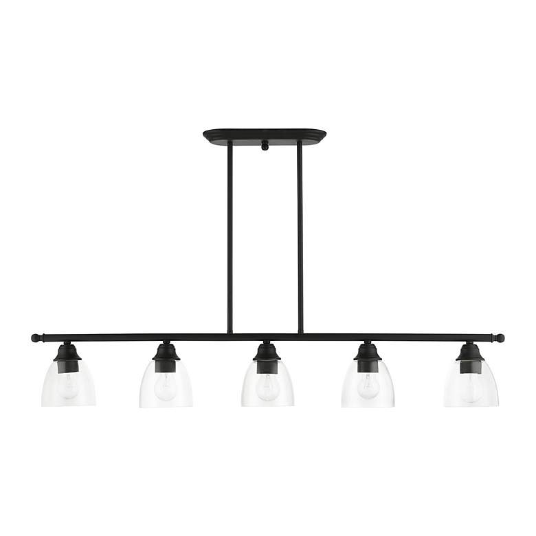 Image 3 Montgomery 45" Wide Black 5-Light Linear Chandelier more views