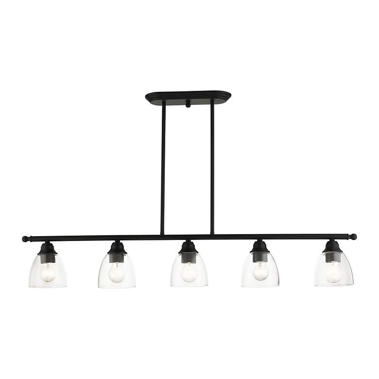 Image 4 Montgomery 45" Wide Black 5-Light Linear Chandelier more views
