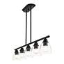 6_Montgomery 45" Wide Black 5-Light Linear Chandelier more views