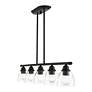 7_Montgomery 45" Wide Black 5-Light Linear Chandelier more views