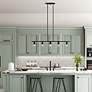 Montgomery 45" Wide Black 5-Light Linear Chandelier