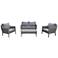 Monti Gray Wicker 4-Piece Outdoor Seating Patio Set