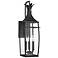 Montpelier 25" High Matte Black 3-Light Outdoor Wall Light