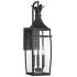 Montpelier 25" High Matte Black 3-Light Outdoor Wall Light