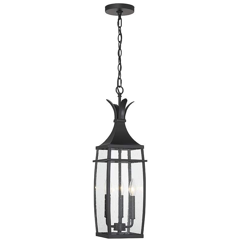Image 1 Montpelier 3-Light Outdoor Hanging Lantern in Matte Black