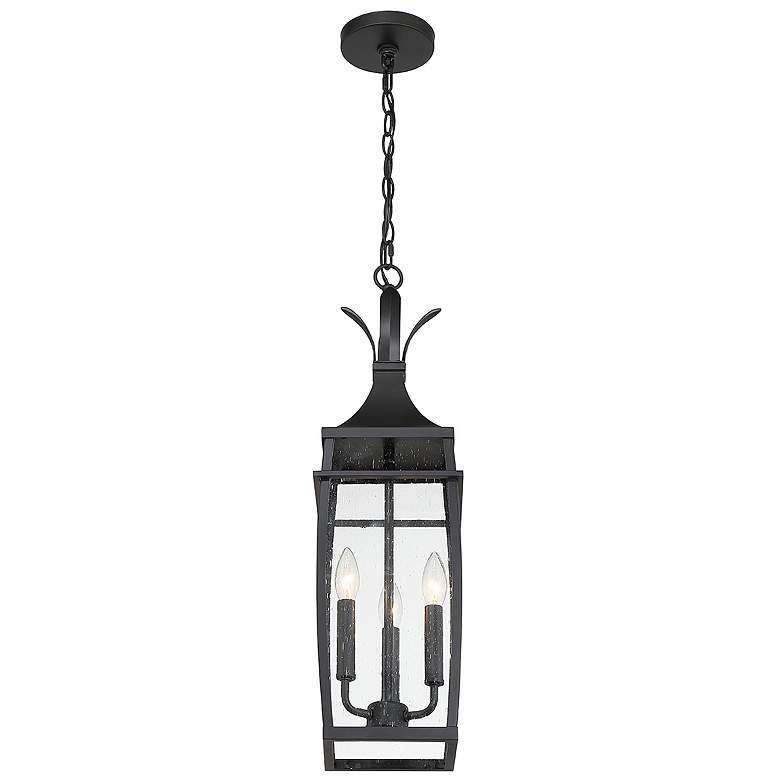 Image 5 Montpelier 3-Light Outdoor Hanging Lantern in Matte Black more views