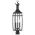 Montpelier 3-Light Outdoor Post Lantern in Matte Black