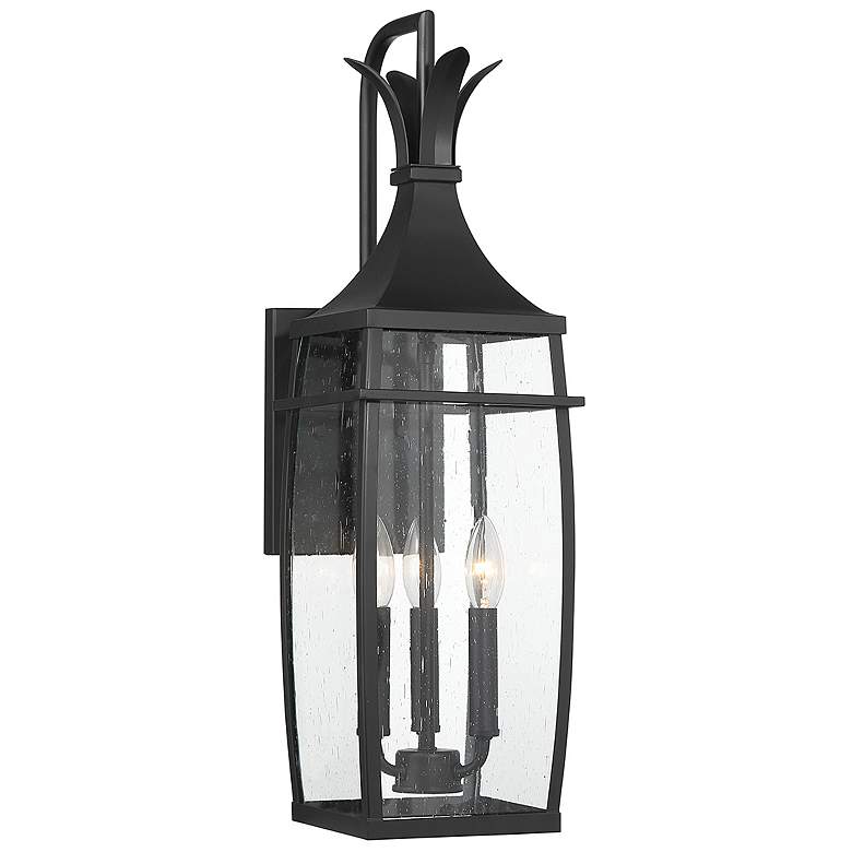 Image 1 Montpelier 3-Light Outdoor Wall Lantern in Matte Black
