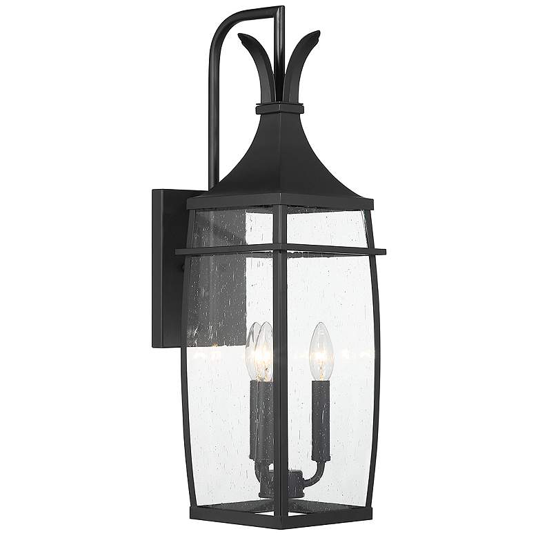 Image 4 Montpelier 3-Light Outdoor Wall Lantern in Matte Black more views