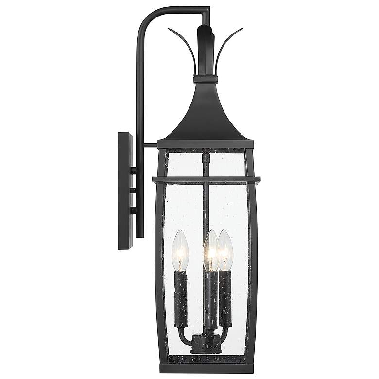 Image 5 Montpelier 3-Light Outdoor Wall Lantern in Matte Black more views