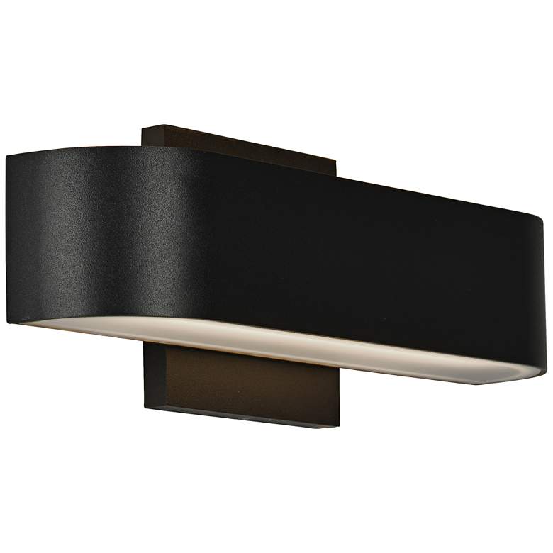 Image 1 Montreal 2 1/2" High Black 2-Light LED Outdoor Wall Light