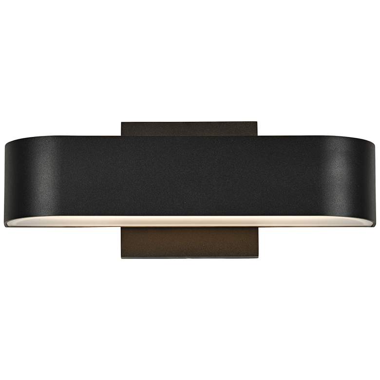 Image 2 Montreal 2 1/2 inch High Black 2-Light LED Outdoor Wall Light more views
