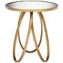 Montrez 24" Wide Glazed Gold Leaf Mirror Accent Table in scene