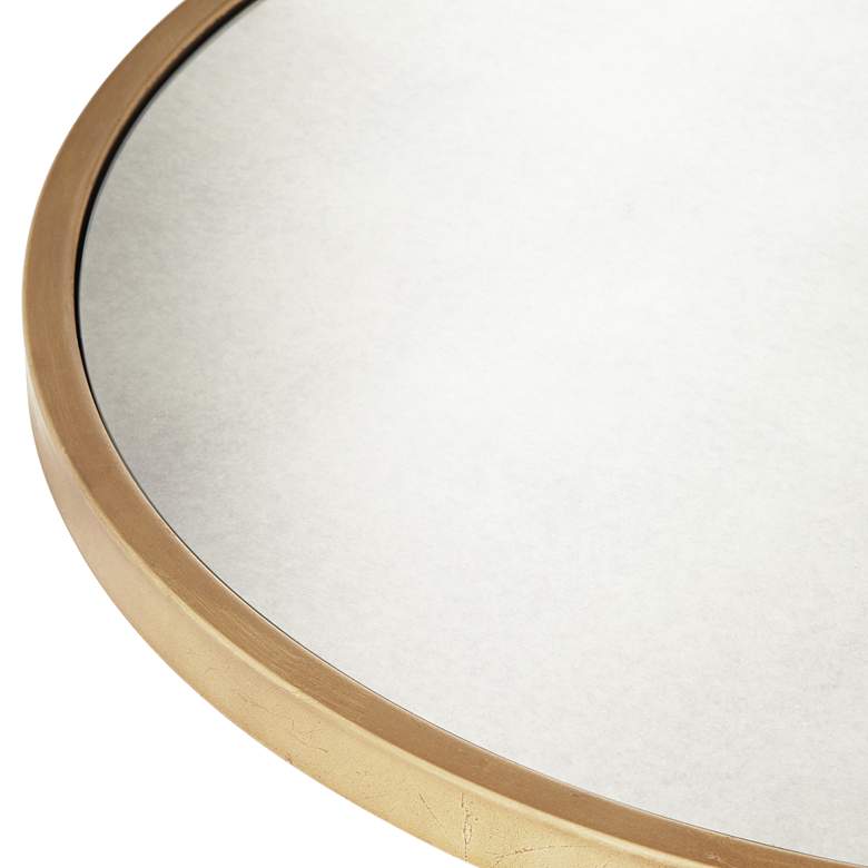 Image 4 Montrez 24" Wide Glazed Gold Leaf Mirror Accent Table more views