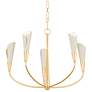 2_Montrose 30" Wide Vintage Gold Leaf 5-Light Chandelier