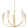 Montrose 30" Wide Vintage Gold Leaf 5-Light Chandelier