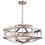 1_Montrose - 4-Light Chandelier - Acacia Wood and Brushed Nickel