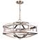 Montrose - 4-Light Chandelier - Acacia Wood and Brushed Nickel