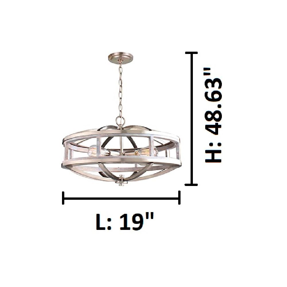 Image 3 Montrose - 4-Light Chandelier - Acacia Wood and Brushed Nickel more views