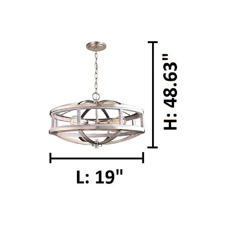 Image 3 Montrose - 4-Light Chandelier - Acacia Wood and Brushed Nickel more views