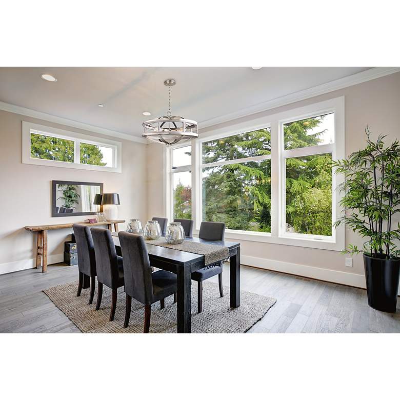Image 6 Montrose - 4-Light Chandelier - Acacia Wood and Brushed Nickel more views