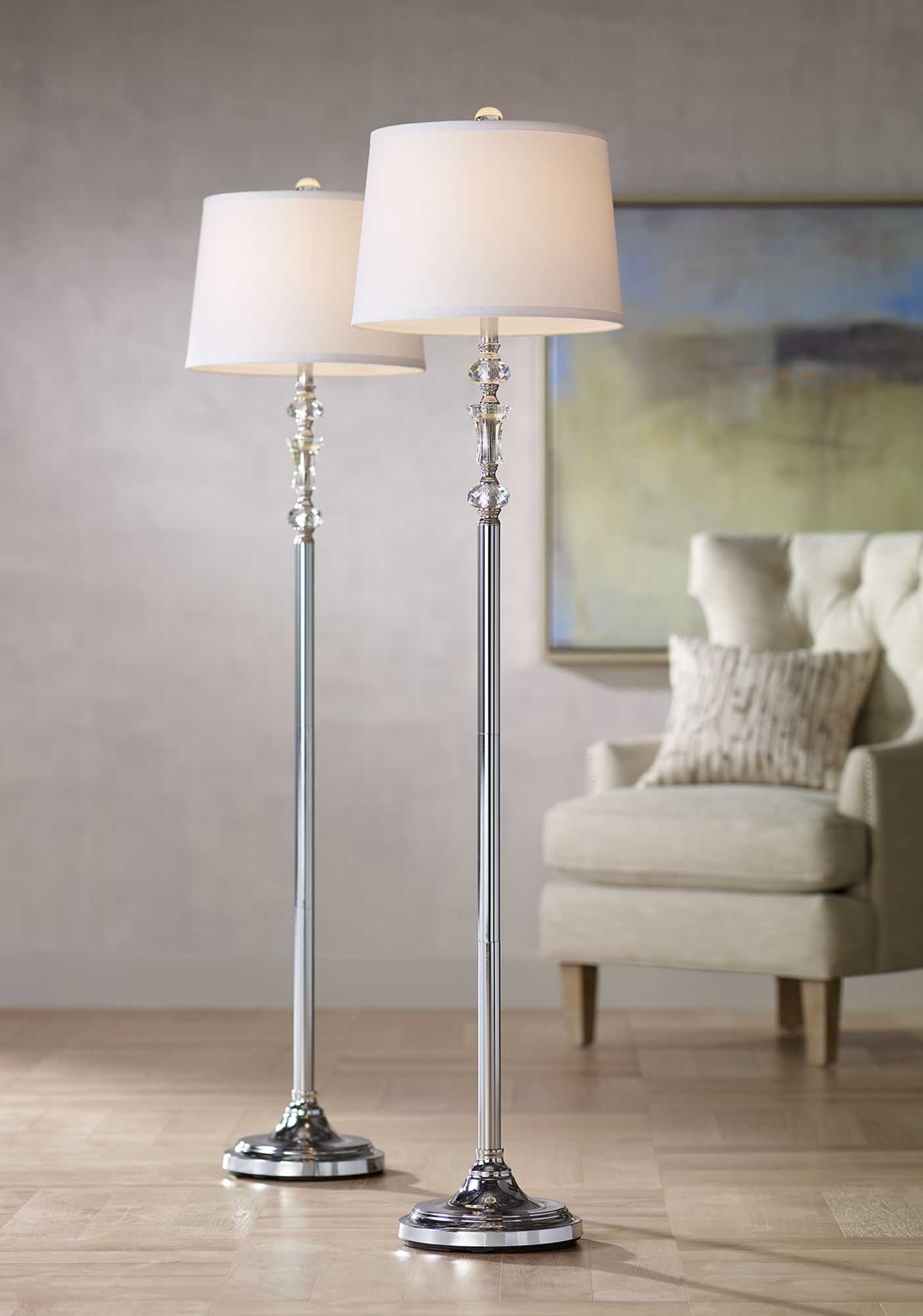 crystal floor lamps