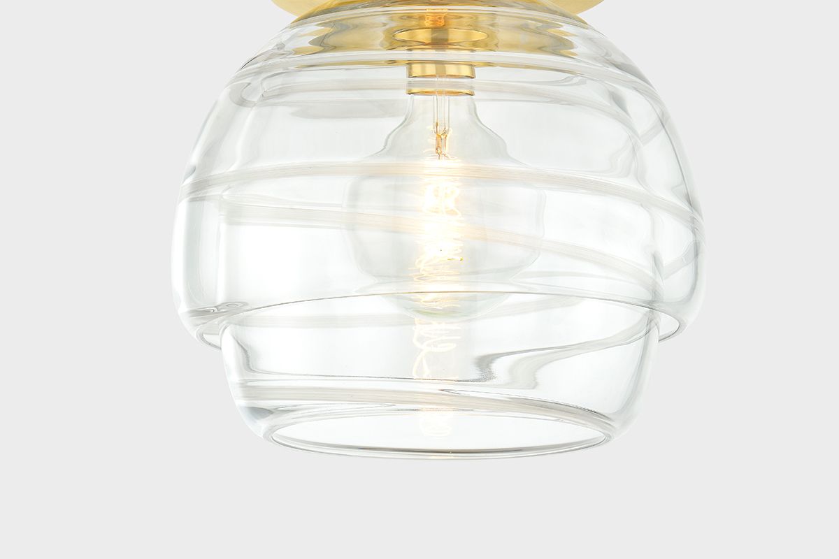 Image 5 Montvale 13" Wide Aged Brass Double-Shade Ceiling Light more views