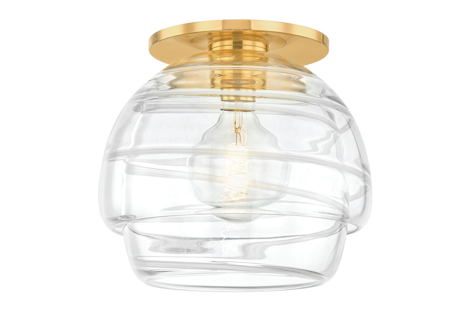 Montvale 13" Wide Aged Brass Double-Shade Ceiling Light