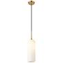 1_Monty 5 1/4" Wide Heritage Brass and Opal Glass Mini Pendant