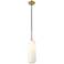 Monty 5 1/4" Wide Heritage Brass and Opal Glass Mini Pendant