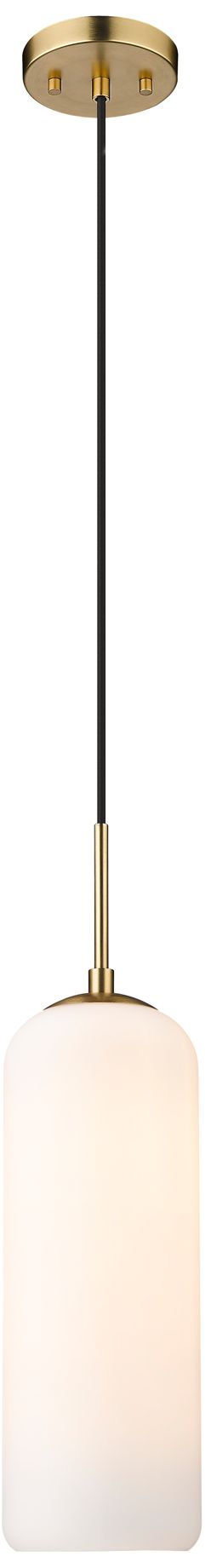 Image 4 Monty 5 1/4" Wide Heritage Brass and Opal Glass Mini Pendant more views