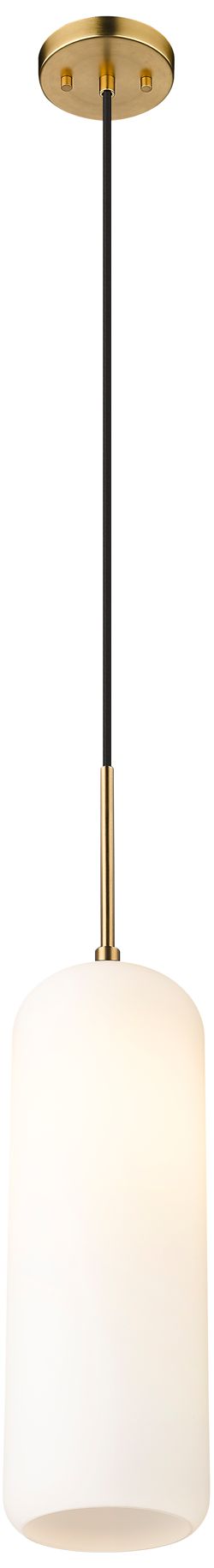 Image 5 Monty 5 1/4" Wide Heritage Brass and Opal Glass Mini Pendant more views