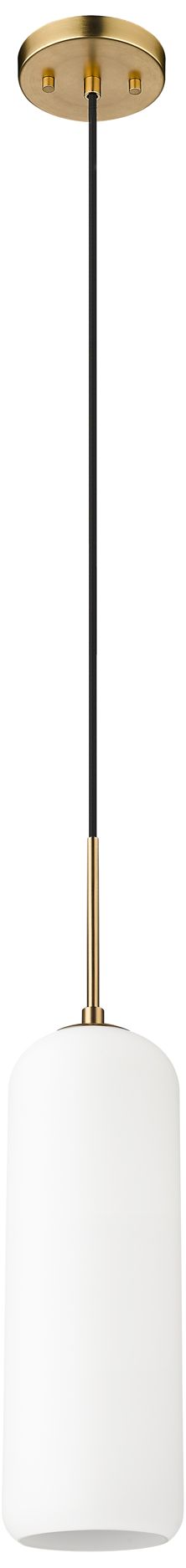Image 7 Monty 5 1/4" Wide Heritage Brass and Opal Glass Mini Pendant more views