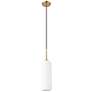 7_Monty 5 1/4" Wide Heritage Brass and Opal Glass Mini Pendant more views