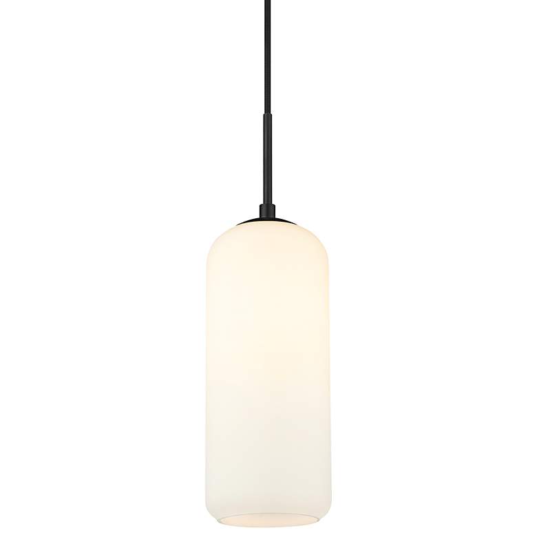 Image 3 Monty 5 1/4" Wide Matte Black Mini Pendant