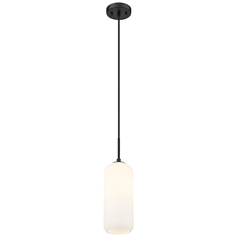 Image 6 Monty 5 1/4" Wide Matte Black Mini Pendant more views