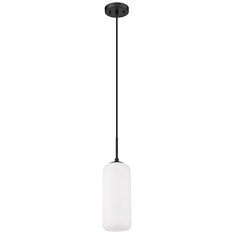 Image 7 Monty 5 1/4" Wide Matte Black Mini Pendant more views