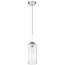 1_Monty 5 1/4"W Brushed Nickel and Clear Glass Mini Pendant