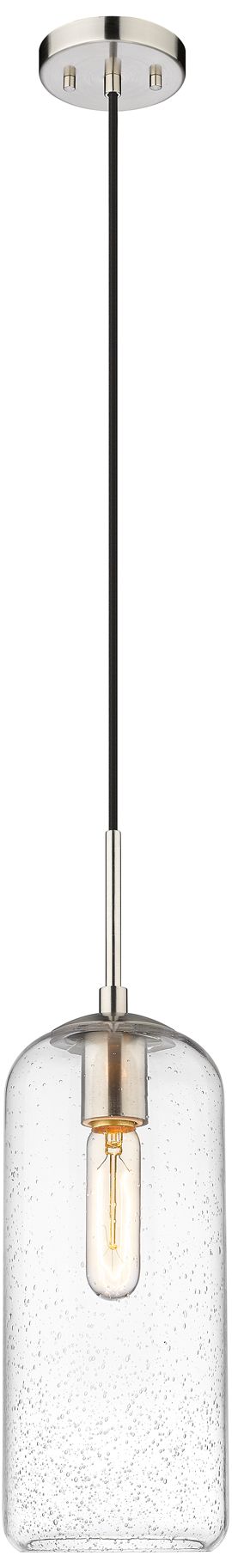 Image 4 Monty 5 1/4"W Brushed Nickel and Clear Glass Mini Pendant more views