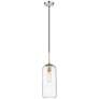 4_Monty 5 1/4"W Brushed Nickel and Clear Glass Mini Pendant more views