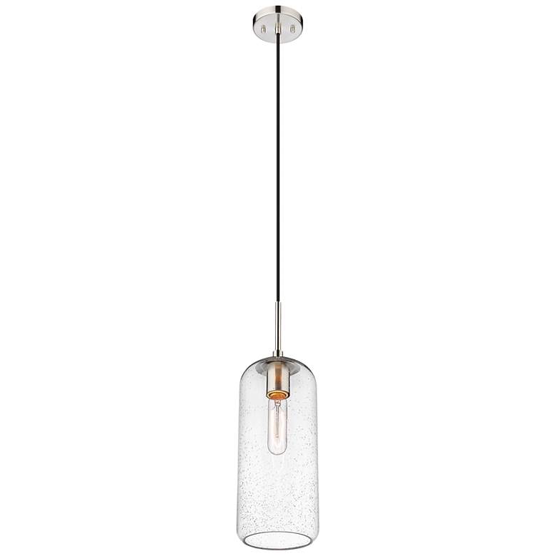 Image 5 Monty 5 1/4"W Brushed Nickel and Clear Glass Mini Pendant more views