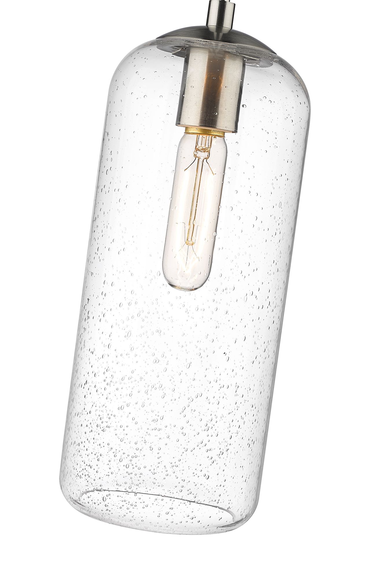 Image 6 Monty 5 1/4"W Brushed Nickel and Clear Glass Mini Pendant more views