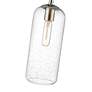 6_Monty 5 1/4"W Brushed Nickel and Clear Glass Mini Pendant more views
