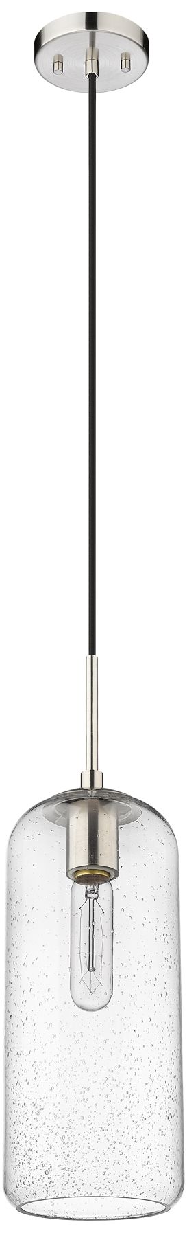 Image 7 Monty 5 1/4"W Brushed Nickel and Clear Glass Mini Pendant more views