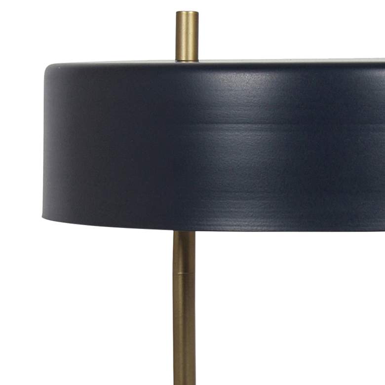 Monty Antique Brass and Natural Marble Accent Table Lamp more views